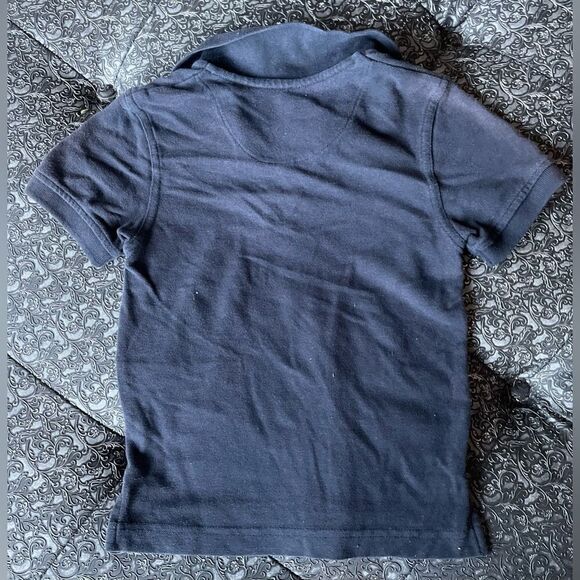 Chaps Navy Blue Short Sleeve Solid Boys Large (7) Polo Shirt EPC School Uniform - Picture 3 of 3